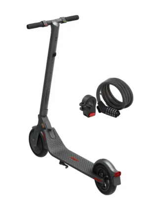 Solde Ninebot by Segway Kick Scooter E22D E-Scooter Trottinette électrique 300 W 20 km/h + Serrure à combinaison KickScooter