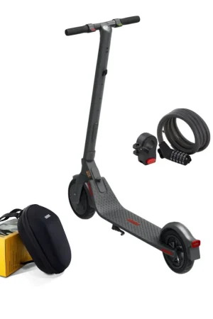 Top Vente Ninebot by Segway Kick Scooter E22D E-Scooter Trottinette électrique 300 W 20 km/h + Serrure à combinaison KickScooter + Sacoche de KickScooter