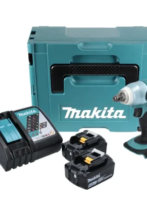 Makita DTW 251 RGJ Clé à choc sans fil 18 V 230 Nm 1/2'' + 2x batterie 6,0 Ah + chargeur + Makpac Expédition Rapide