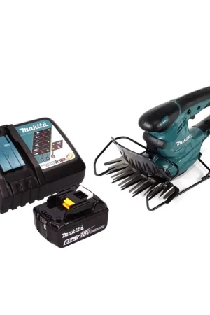 Cisaille à gazon sans fil Makita DUM 168 RG1 18 V 16 cm + 1x batterie 6,0 Ah + chargeur Nouvelle Collection