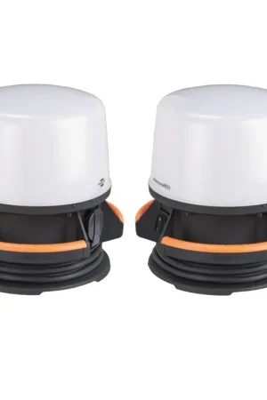 Populaire Brennenstuhl professionalLINE Set 2x ORUM Projecteur de travail à LED Projecteur de chantier 360° 4090 lumens (2x 9171400400) 50 watts IP54 BGI 608