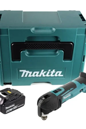 Soldes Makita DTM51G1J Découpeur-ponceur multifonctions sans fil 18V + 1x Batterie 6,0Ah + Coffret Makpac - sans chargeur