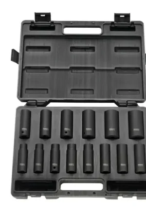 Prix Cassé Rodcraft RS4114D Douille à impact profonde métrique 1/2" résistant aux chocs 14 pièces. 10 - 27 mm CrMo ( 8951012357 )