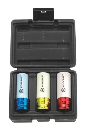 Rodcraft RS413WP Douilles écrous de roue avec protection 3 Pcs. 1/2" 17-21 mm ( 8951012362 ) Paiement Sécurisé