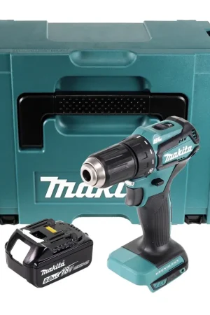 Makita DDF 483 G1J Perceuse-visseuse sans fil 18 V, 40 Nm, Brushless + 1x Batterie 6,0 Ah + Coffret Makpac - sans chargeur Réduction