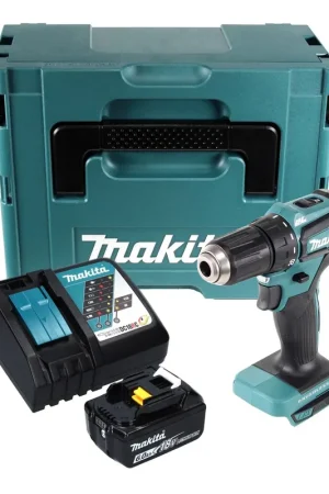 Expédié Aujourd'hui Makita DDF 483 RG1J Perceuse-visseuse sans fil 18 V, 40 Nm, Brushless + 1x Batterie 6,0 Ah + Chargeur + Coffret Macpac