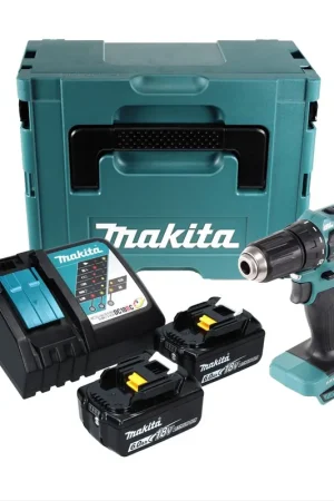 Makita DDF 483 RGJ Perceuse-visseuse sans fil 18 V, 40 Nm, Brushless + 2x Batteries 6,0 Ah + Chargeur + Coffret Macpac Offre Exclusive