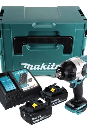 Quantité Limitée Makita DTW 1002 RGJ Clé à choc sans fil 18 V 1000 Nm 1/2" Brushless + 2x batterie 6,0 Ah + chargeur + Makpac