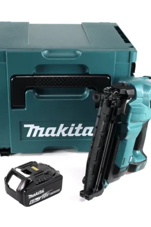 Authentique Makita DBN 600 G1J Cloueur à tête d'emballage avec batterie 18 V + 1x batterie 6,0 Ah + Makpac - sans chargeur