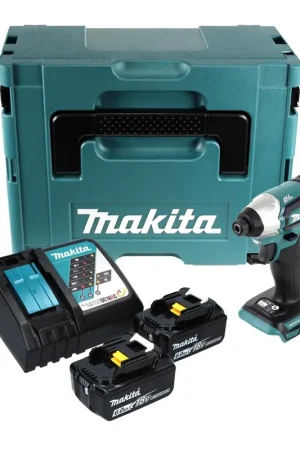 Makita DTD 155 RGJ clé à chocs sans fil 18 V 140 Nm 1/4'' sans balais + 2x batterie 6,0 Ah + chargeur + Makpac Expédié Aujourd'hui