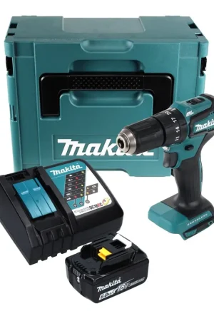 Achetez Aujourd'hui Makita DHP 483 RG1J Perceuse-visseuse à percussion sans fil 18 V 40 Nm + 1x Batterie 6.0 Ah + Chargeur + Coffret Makpac