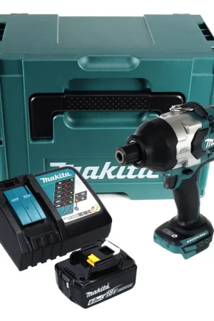 Makita DTW 800 RG1J clé à chocs sans fil 18 V 7/16" 800 Nm sans balais + 1x batterie 6,0 Ah + chargeur + Makpac Meilleur Choix