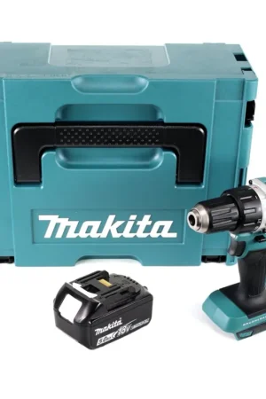 Makita DDF 484 T1J Perceuse-visseuse sans fil 18 V 54 Nm Brushless + 1x batterie 5,0 Ah + Makpac - sans chargeur Quantité Limitée