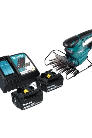 Prix Choc Cisaille à gazon sans fil Makita DUM 168 RM 18 V + 2 batteries 4,0 Ah + chargeur