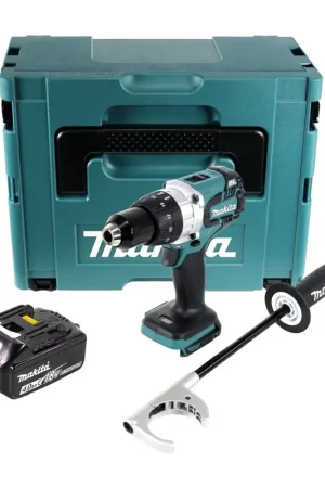 Makita DDF 481 M1J Perceuse-visseuse sans fil 18 V, 115 Nm, Brushless + 1x Batterie 4,0 Ah + Coffret Makbox - sans chargeur Nouvel Arrivage