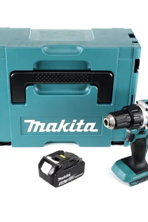 Nouveauté Makita DDF 484 M1J Perceuse-visseuse sans fil 18 V 54 Nm Brushless + 1x batterie 4,0 Ah + Makpac - sans chargeur