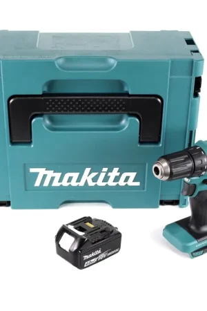 Makita DDF 483 M1J Perceuse-visseuse sans fil 18 V 40 Nm Brushless + 1x batterie 4,0 Ah + Makpac - sans chargeur Nouvelle Collection