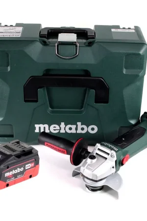 Authentique Metabo W 18 LTX 125 Quick Meuleuse d'angle sur batterie 18 V 125 mm + 1x batterie 8,0 Ah + MetaLoc - sans chargeur