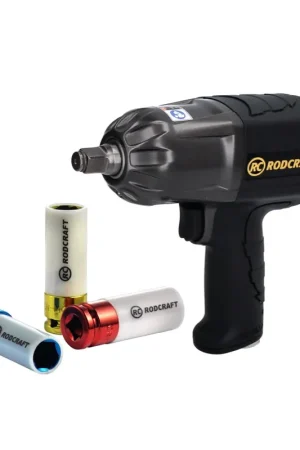 Dernier Modèle Rodcraft RC2268 Clé à chocs 900 Nm 1/2" + Jeu de douilles RS413WP - 3 pcs. 17 - 21 mm