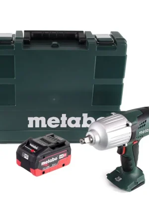 Promotion Clé à chocs sans fil Metabo SSW 18 LTX 600 18 V 600 Nm 1/2" + 1x batterie 8,0 Ah + coffret - sans chargeur