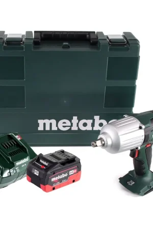 Clé à chocs sans fil Metabo SSW 18 LTX 600 18 V 600 Nm 1/2" + 1x batterie 8,0 Ah + chargeur + coffret Seulement Aujourd'hui
