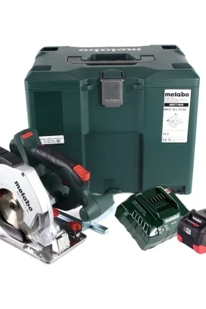 Scie circulaire à métaux sur batterie Metabo MKS 18 LTX 58 18 V 165 mm + 1x batterie 8,0 Ah + chargeur + MetaLoc Nouvelle Collection