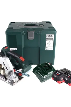 Scie circulaire à métaux sur batterie Metabo MKS 18 LTX 58 18 V 165 mm + 2x batteries 8,0 Ah + chargeur + MetaLoc Authentique