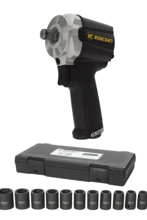 Achat Immédiat Rodcraft RC2203 Clé à chocs 650 Nm 1/2" + Jeu de douilles RS4114 - 14 pièces. 10 - 27 mm