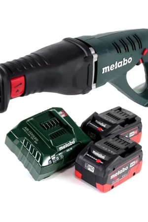 Seulement Aujourd'hui Metabo ASE 18 LTX Scie sabre sans fil 18 V + 2x Batteries 5,5 Ah + Chargeur