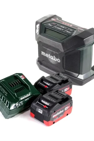 Metabo R 12-18 DAB+ BT Radio de chantier sur batterie 12-18 V DAB+ Bluetooth + 2x batteries 5,5 Ah + chargeur Super Prix