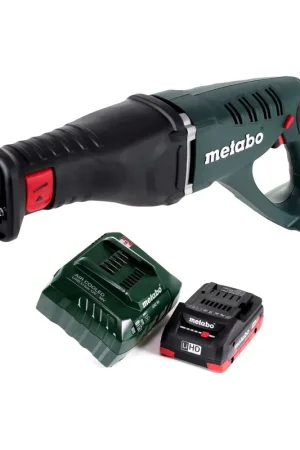 Promotion Metabo ASE 18 LTX Scie sabre sans fil 18 V + 1x Batterie 4,0 Ah + Chargeur
