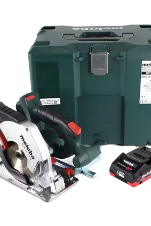 Jusqu'à Épuisement Des Stocks Scie circulaire à métaux sur batterie Metabo MKS 18 LTX 58 18 V 165 mm + 1x batterie 4,0 Ah + MetaLoc - sans chargeur
