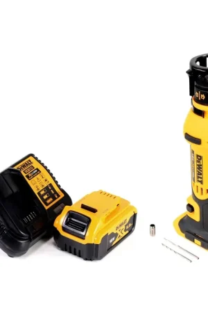Dernière Chance Fraiseuse pour cloisons sèches à batterie DeWalt DCS 551 P1 18 V + 1x batterie 5,0 Ah + chargeur