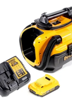 Achetez Aujourd'hui Aspirateur eau et poussière à batterie Dewalt DCV 582 14,4 - 18 V + 1x batterie 2,0 Ah + chargeur