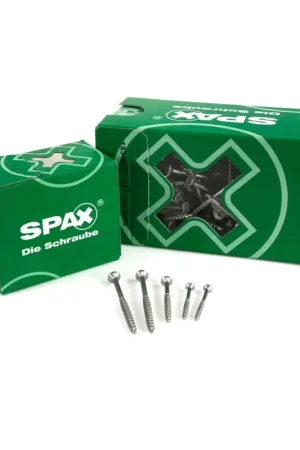 Affaire À Saisir SPAX Vis universelle 5,0 x 100 mm - Filetage partiel - Tête fraisée T-STAR plus - 4Cut - WIROX - 200 pcs. (2x 0191010501003)