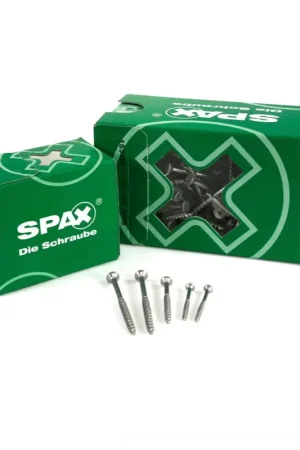 Vis universelle SPAX 4,5 x 50 mm 400 pièces (2x 0191010450503) filetage partiel tête fraisée T-STAR plus 4Cut WIROX Offre Limitée