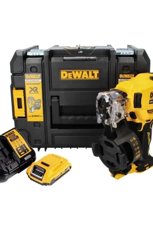 Cloueur à bobine DeWalt DCN 45 RND1 18 V 19 - 44 mm sans balais + 1x batterie 2,0 Ah + chargeur + TSTAK Expédition Rapide