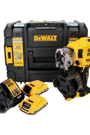 Cloueur à bobine DeWalt DCN 45 RND2 18 V 19 - 44 mm sans balais + 2x batterie 2,0 Ah + chargeur + TSTAK Prix Bas