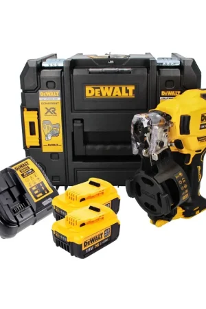 Cloueur à bobine DeWalt DCN 45 RNM2 18 V 19 - 44 mm sans balais + 2x batterie 4,0 Ah + chargeur + TSTAK Populaire