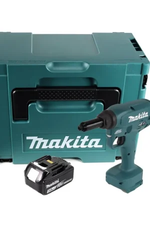 Makita DRV 250 F1J Outil de pose de rivets aveugles sans fil 18 V 20 kN brushless + 1x Batterie 3.0 Ah + Makpac - sans chargeur Acheter Direct