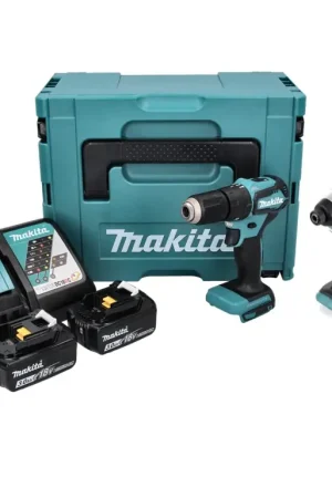 Makita DLX 2221 JX2 combo kit 18 V avec DHP 483 40 Nm + DTD 155 140 Nm sans balais + 2x batterie 3,0 Ah + chargeur + Makpac Jusqu'à Épuisement Des Stocks