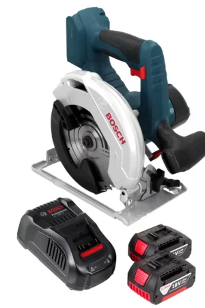 Super Prix Scie circulaire à batterie Bosch GKS 18 V-57 Professional 18 V 165 mm + 2x batteries 3,0 Ah + chargeur