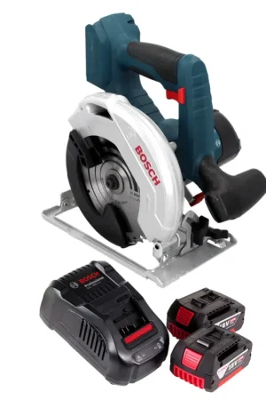 Prix Bas Scie circulaire à batterie Bosch GKS 18 V-57 Professional 18 V 165 mm + 2x batteries 5,0 Ah + chargeur