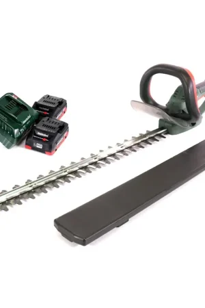Authentique Metabo AHS 18-65 V Taille-haie sans fil 63 cm 18 V+ 2x Batteries 4,0 Ah+ Chargeur