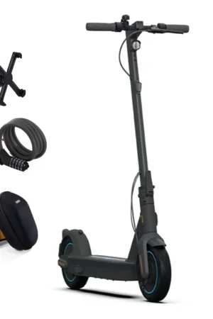 Jusqu'à Épuisement Des Stocks Ninebot Kick Scooter MAX G30D by Segway E- Trottinette électrique 350 W + Serrure à combinaison + Front Bag Sacoche pour guidon + Support de smartphone