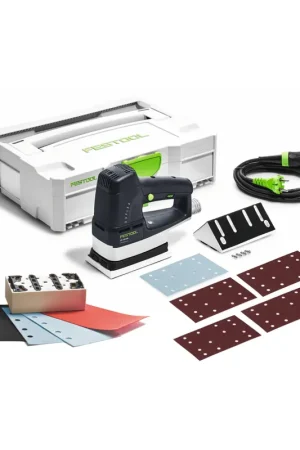 Ponceuse linéaire Festool LS 130 EQ-Plus DUPLEX 260 watts 133 x 80 mm + 1x kit à monter soi-même sabot profilé + 200x bandes abrasives + systainer Authentique