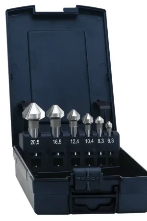 Exact DIN 335 C Fraise conique en acier HSS 90°, 6,3 - 20,5 mm, 6 pcs. ( 05527 ) Produit De Marque