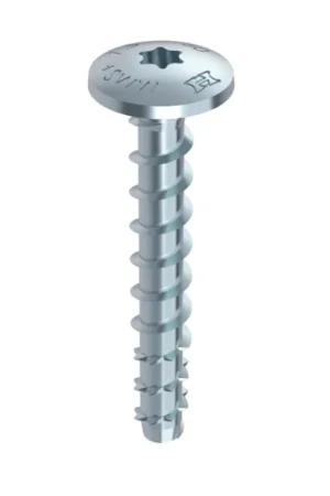 Soldes HECO MULTI MONTI plus MS Vis d'ancrage 7,5 x 60 mm - 200 pièces (4x 52374) vis à béton tête ronde plate T-Drive galvanisé bleu A2K