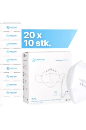 Populaire Masque Shengang 200x FFP2 certifié CE protection respiratoire buccale et nasale conforme à la pharmacie 5 couches ISO9001:2015 / EN149 2001 A1:2009