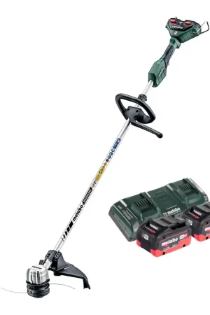 Authentique Metabo FSD 36-18 LTX BL 40 Débroussailleuse sans fil 36 V ( 2x 18 V ) Poignée ronde Brushless + 2x batterie 8,0 Ah + double chargeur